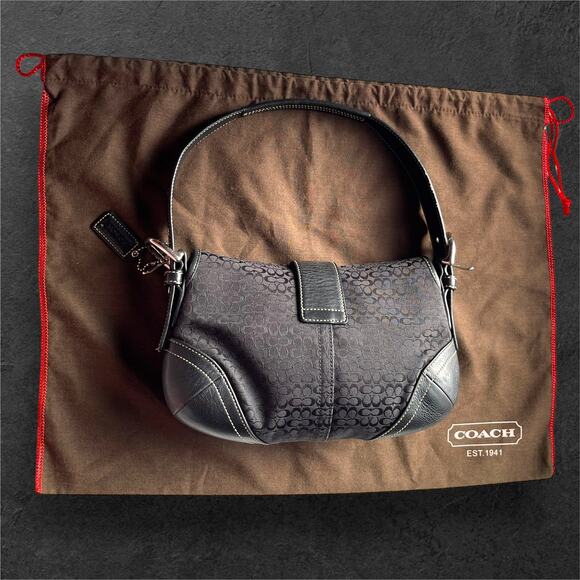Vintage COACH 6818 SoHo Black Mini Signature 2005 Y2K - Picture 3 of 11